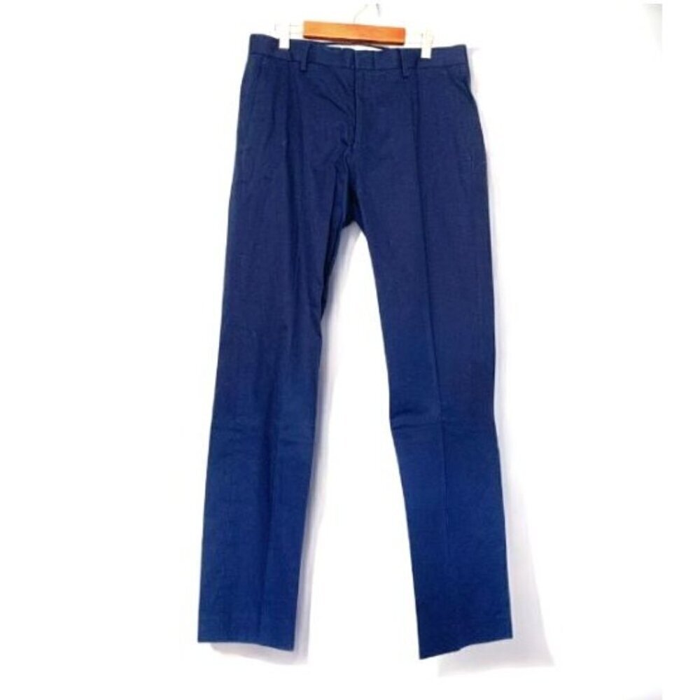 J.Crew Ludlow Slim Fit Navy Blue Cotton Blend Mens Trousers W29 L32